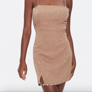 cheetah print silk dress